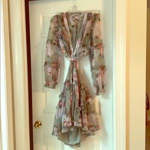 Mint green floral dress